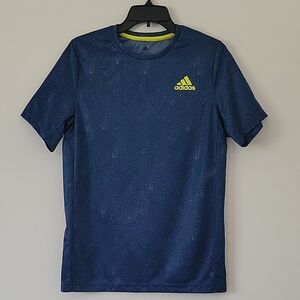 NWT Adidas Navy Blue Short Sleeve Tenis Tee Shirt Top Boys Size XL 15/16